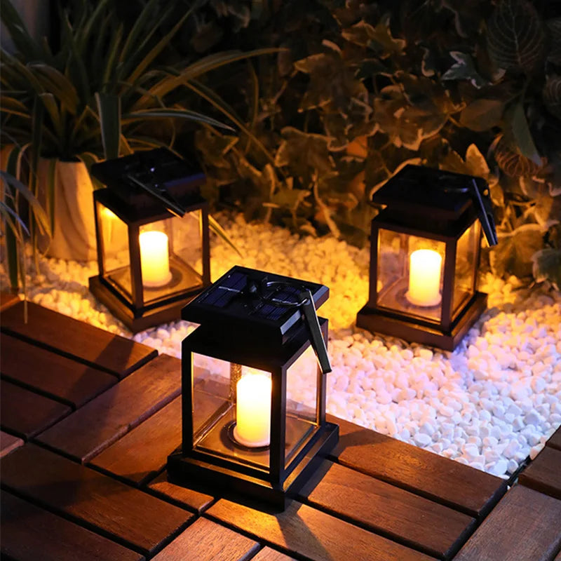 Solar garden hanging light