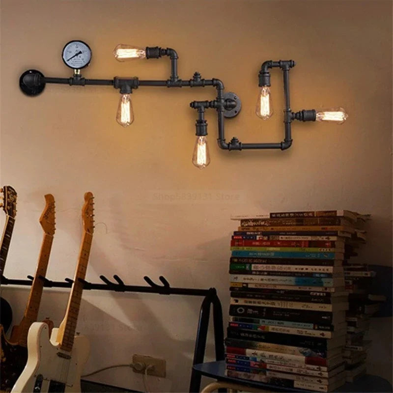 Clear glass sconce in a pub