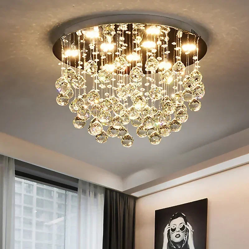Crystal ball chandelier