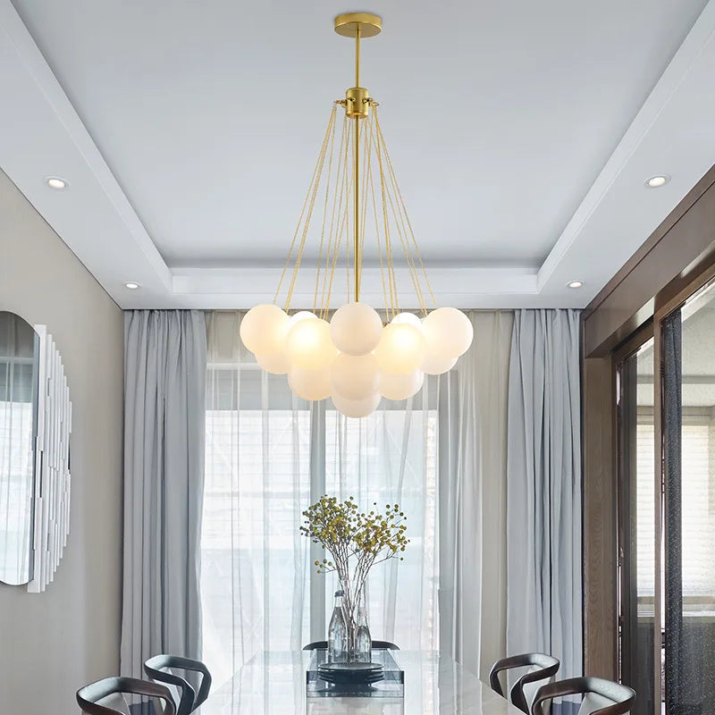 Bubble globe chandelier
