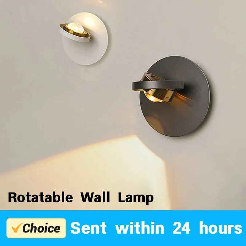 Modern rotating LED wall light
