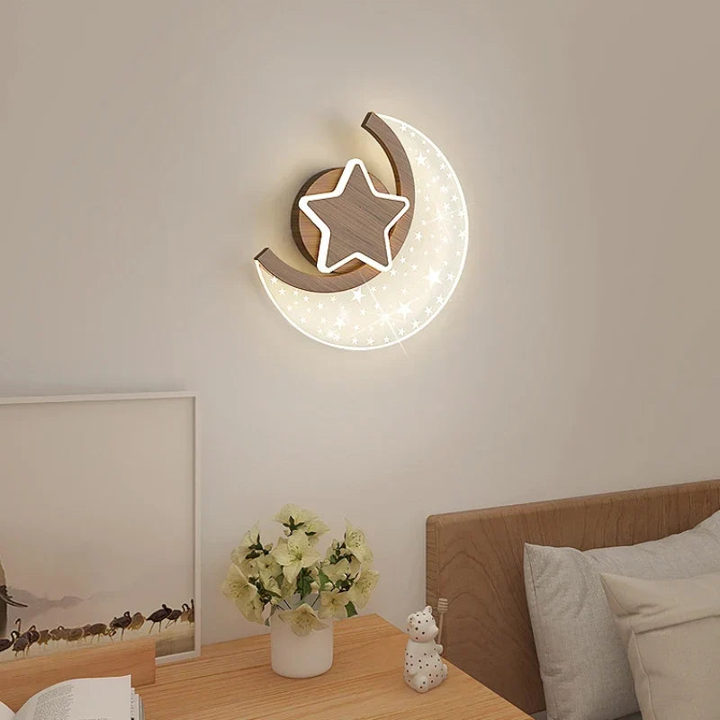 Kids moon star wall light