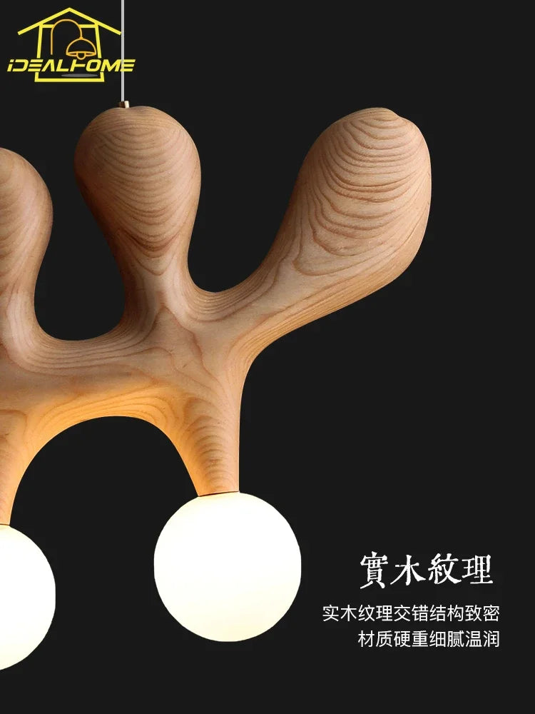 Solid Wood Zen Pendant, view 4