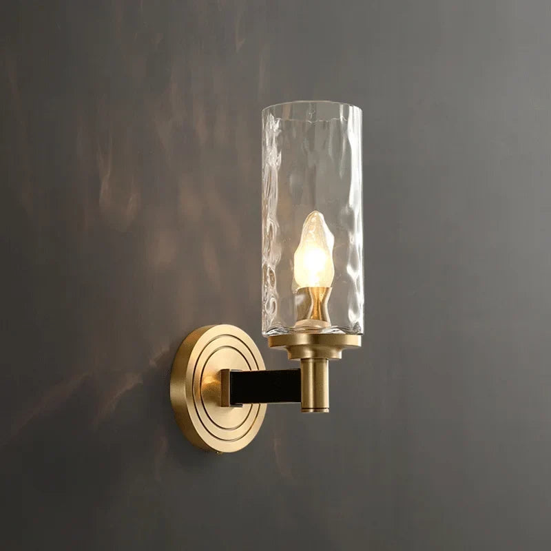 Water ripple copper wall light