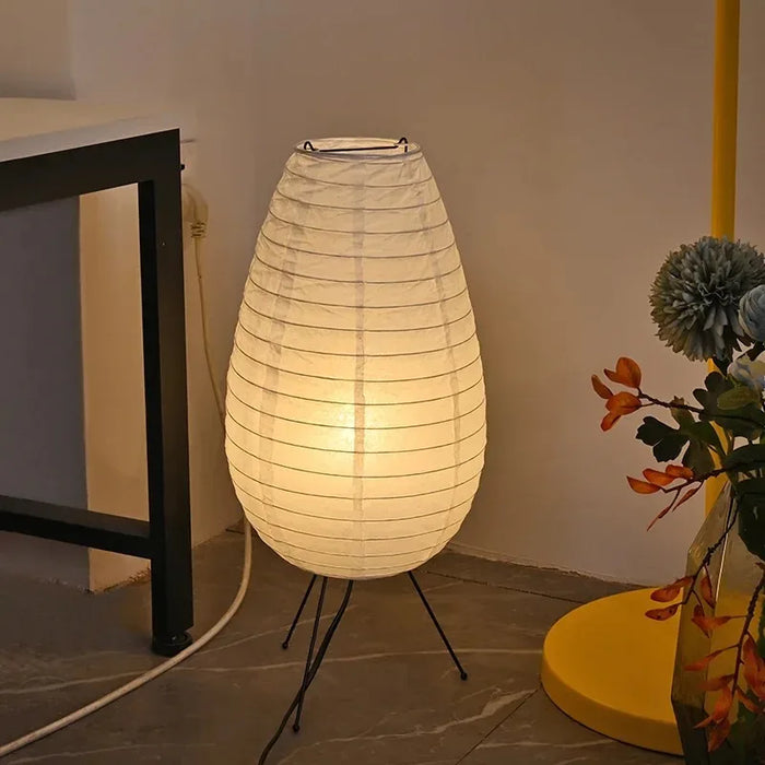 Rice paper table lamp