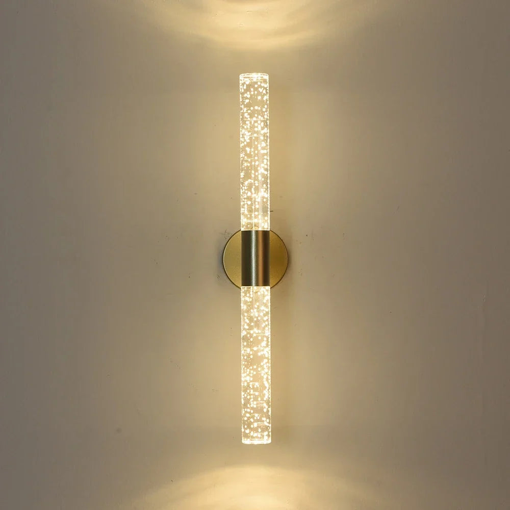 Crystal double head wall light