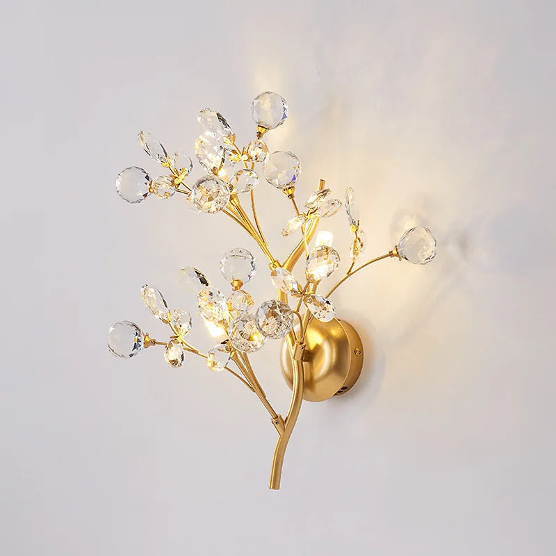 Luxury crystal LED wall light