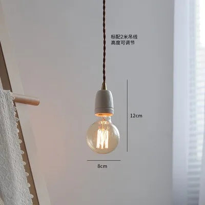 Retro Ceramic Pendant, White, view 7