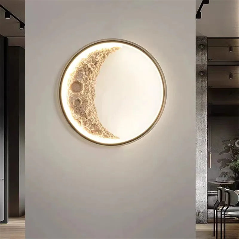Moon LED wall light