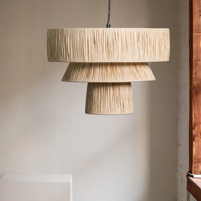 Wicker pendant light