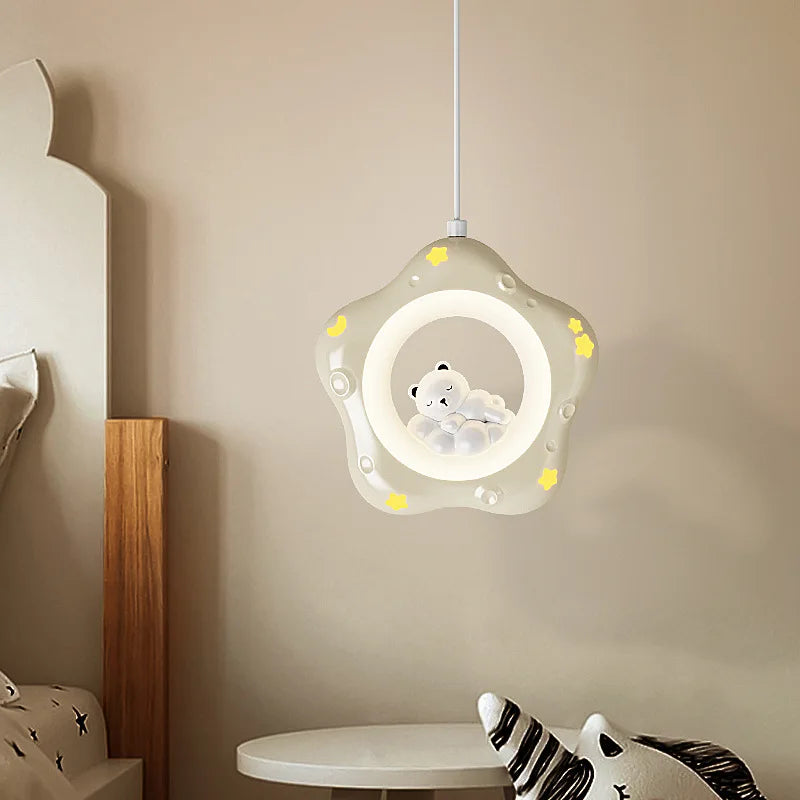 Kids bear and rabbit pendant