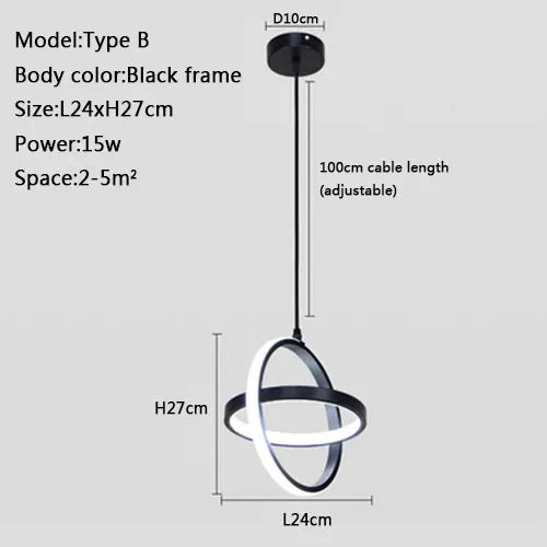 Simple LED Pendant, view 10