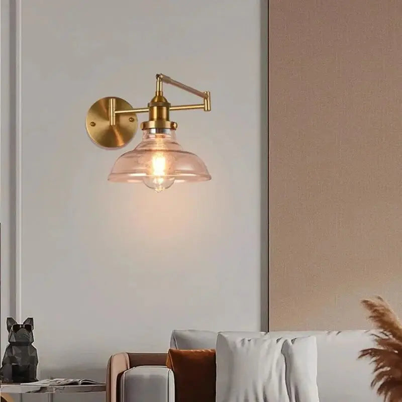 Telescopic arm wall light