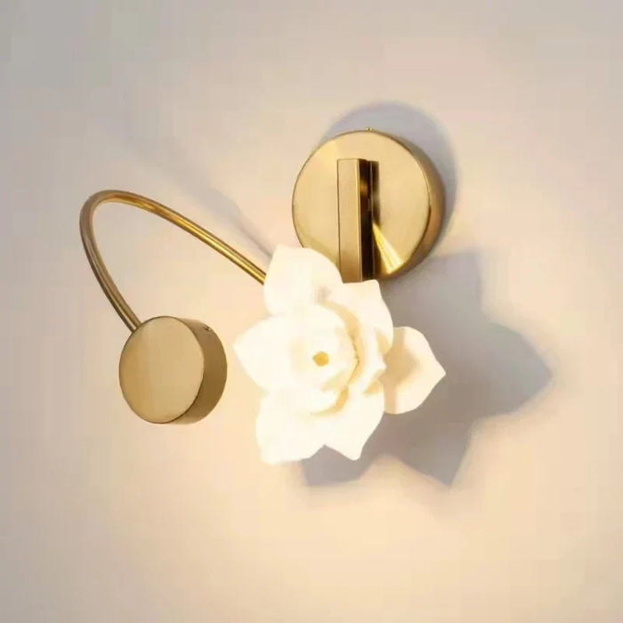 Ceramic lotus wall light