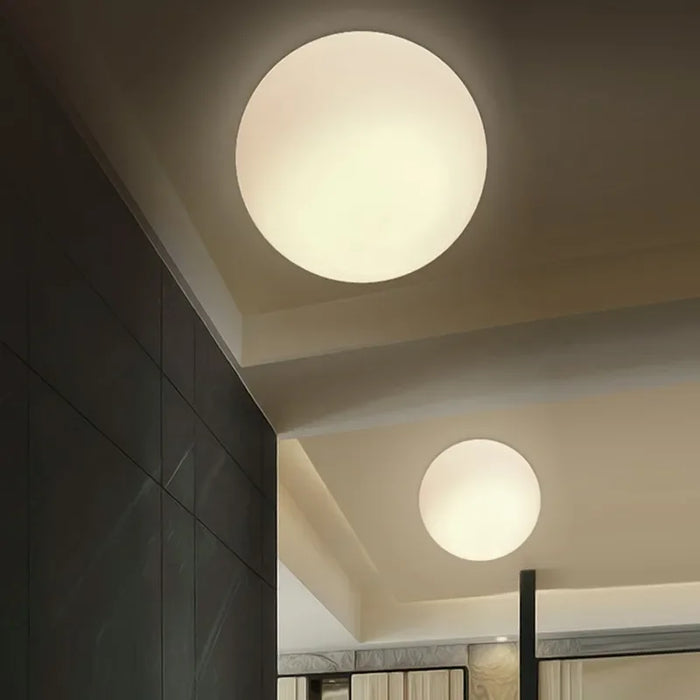 Glass steel ceiling light