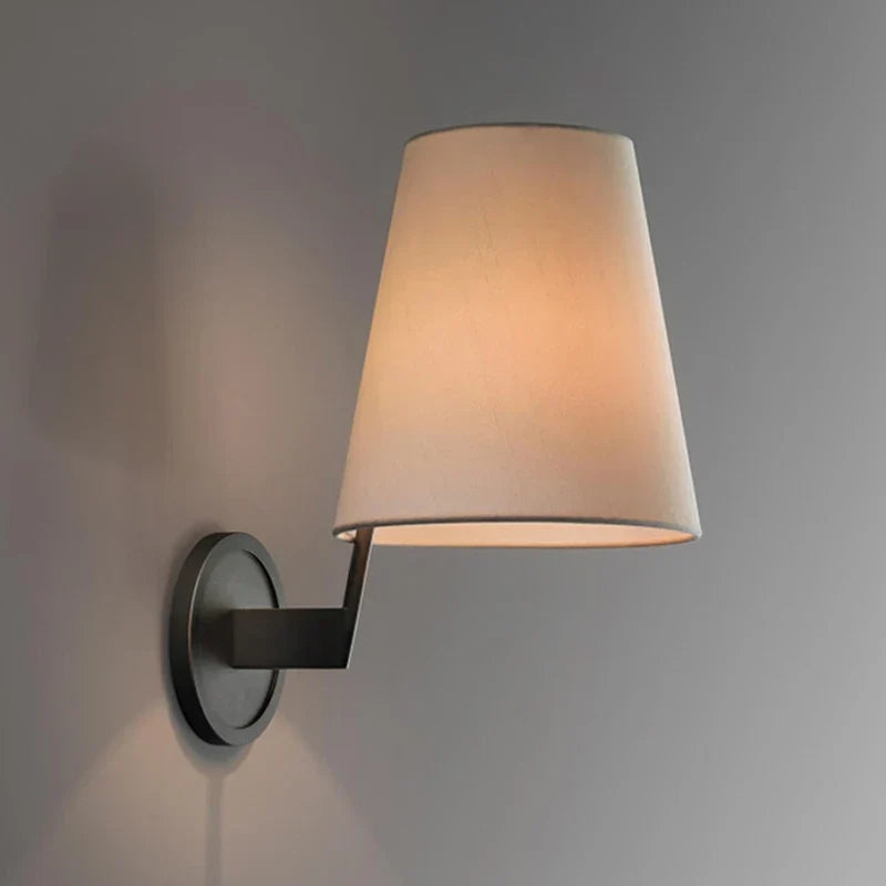 Luxury copper fabric wall light