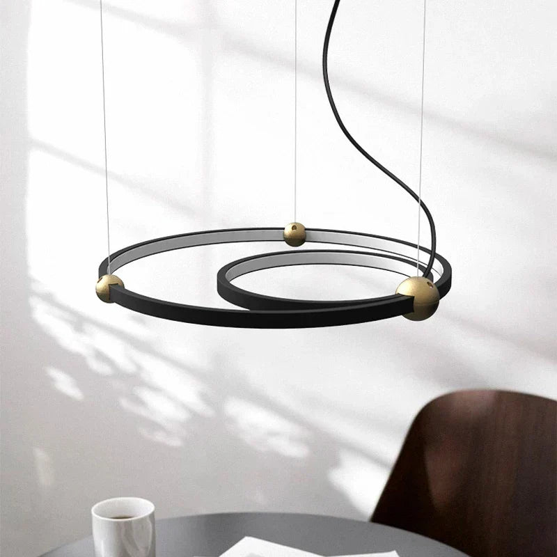 Ring pendant over a dining table