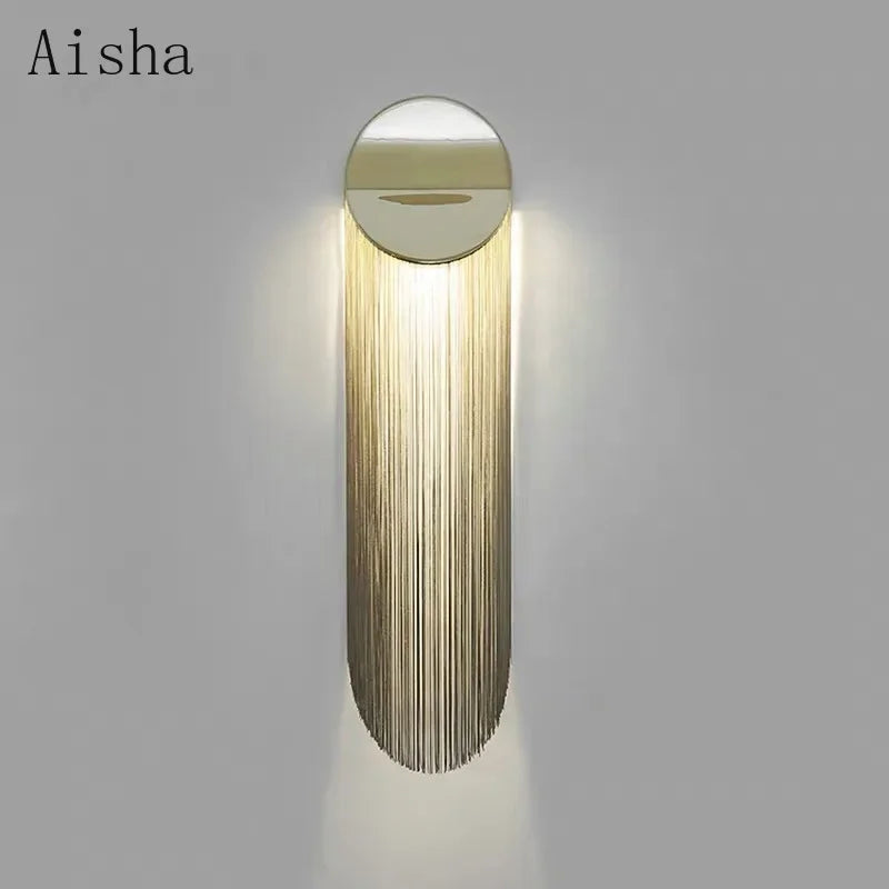 Gold tassel sconce