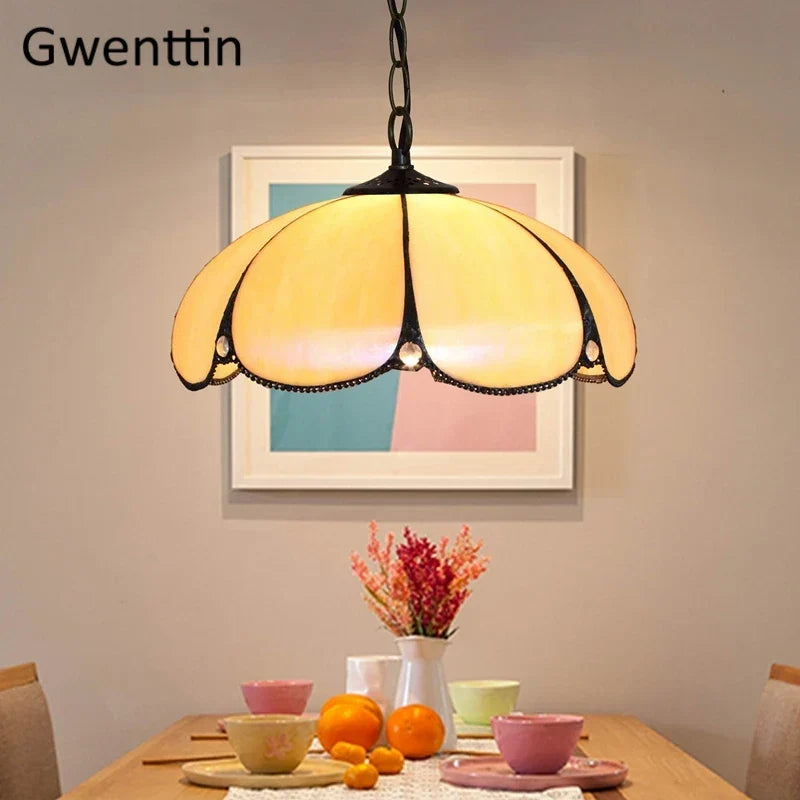 Colorful glass lamp