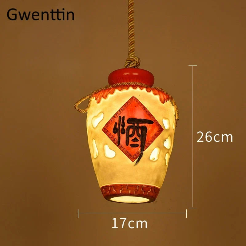 Chinese Wine Jar Pendant, view 10