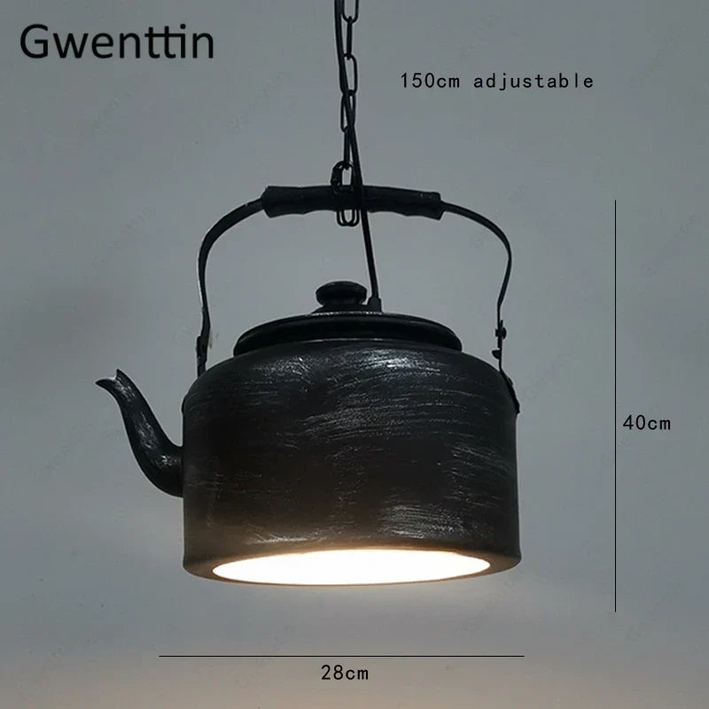 Industrial Iron Chain Pendant, view 7
