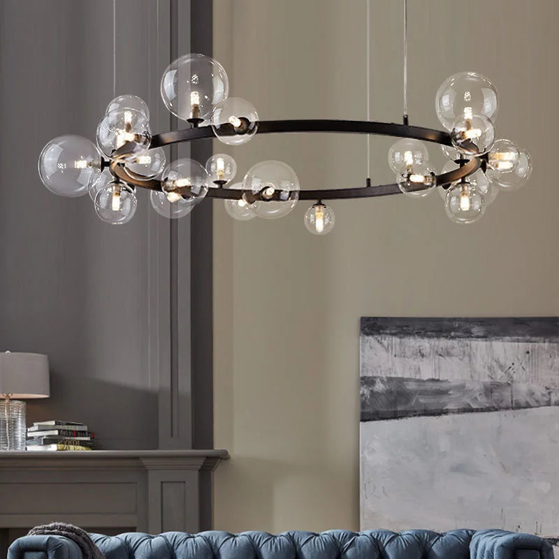 Designer glass chandelier