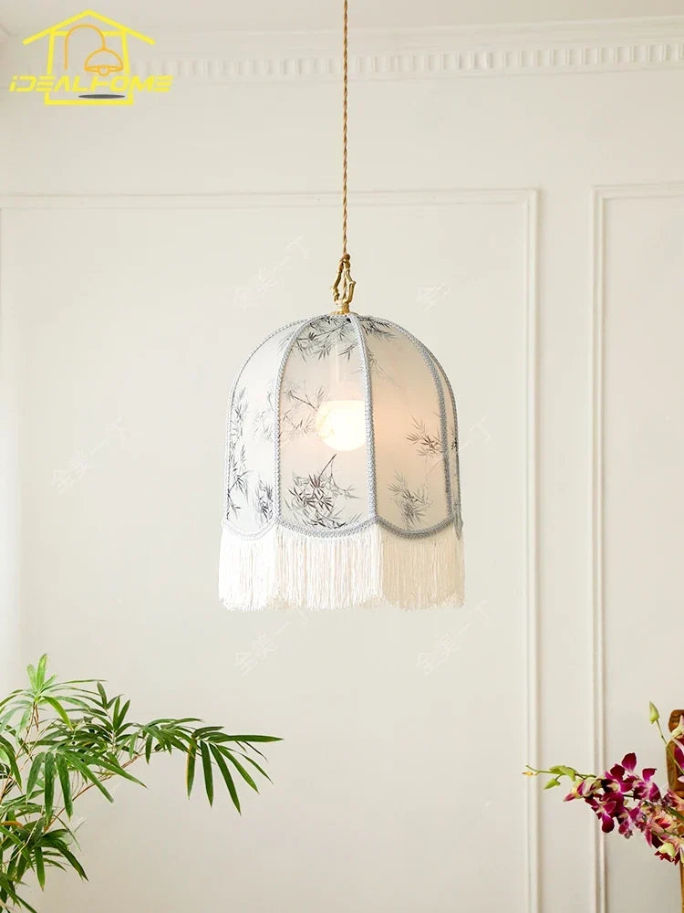 Tassel Fabric Pendant, view 3