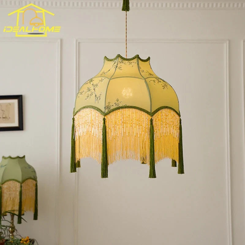 Chinese fabric pendant