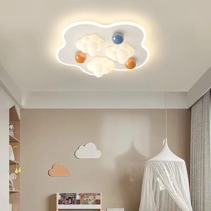 Cream nursery flush mount