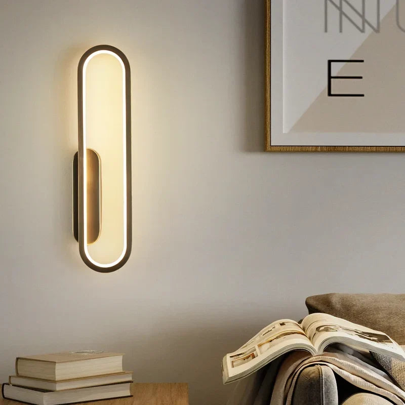 Nordic copper sconce on a wall