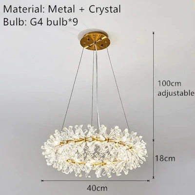 Gold Crystal LED Light, view 12