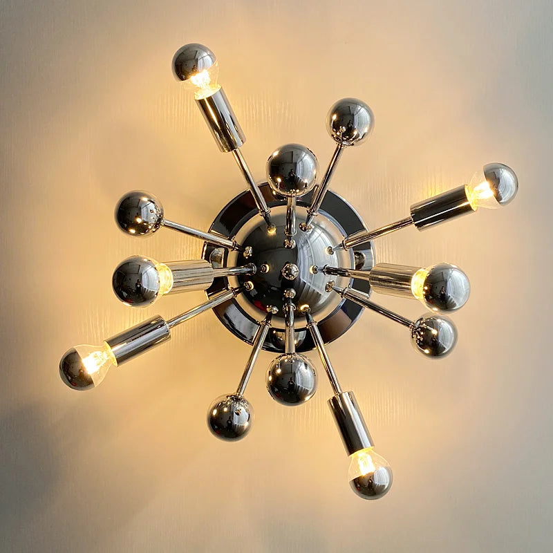 Medieval chrome wall light