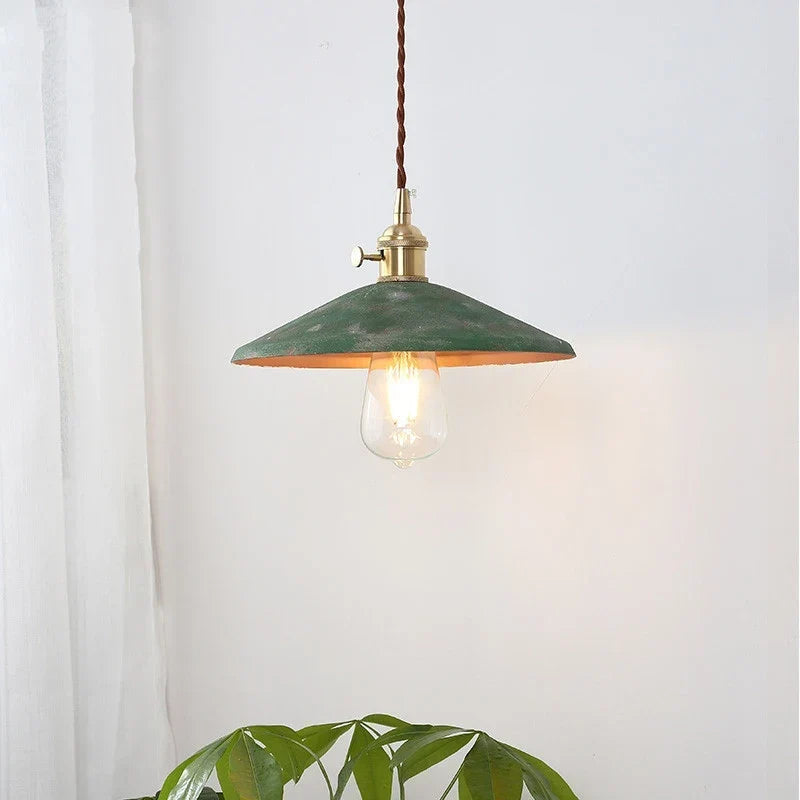 Red retro pendant in a cafe