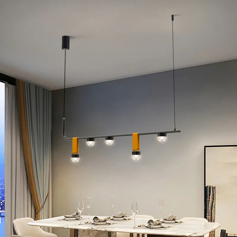 Leather Linear Pendant, view 3