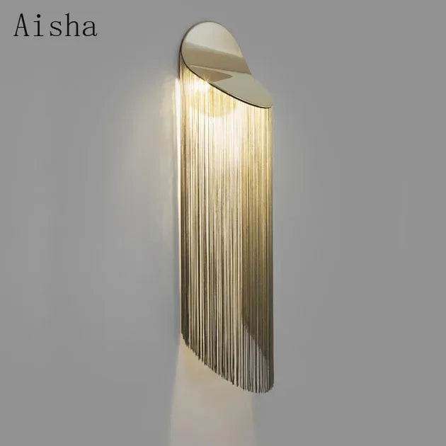 Modern tassel wall light