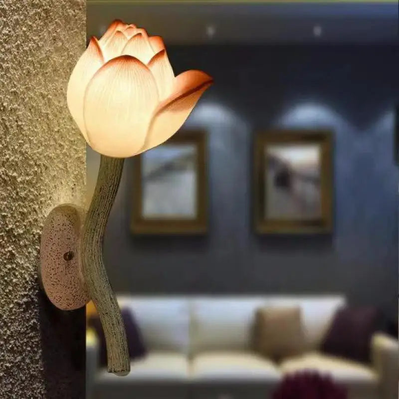 Chinese colored glass wall light