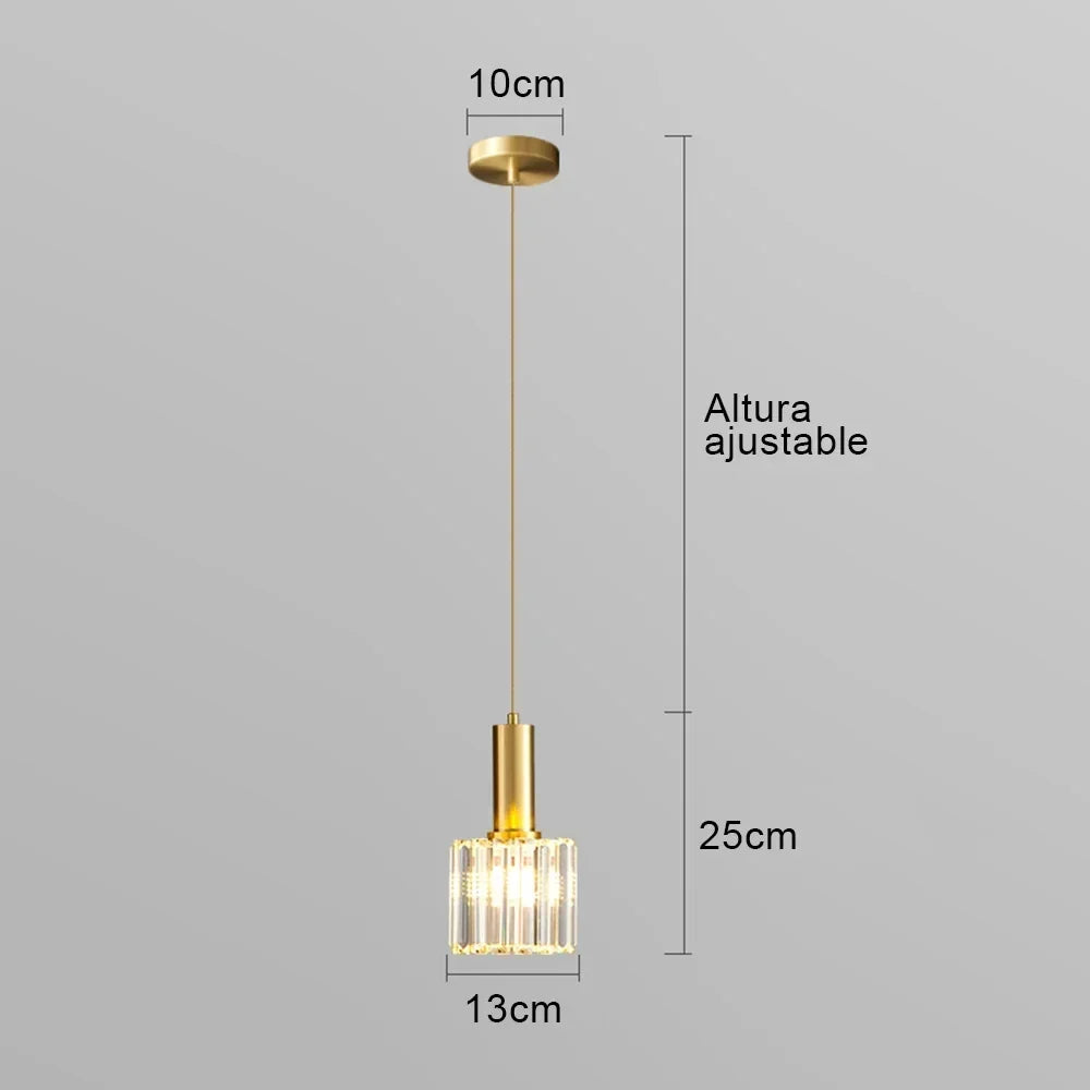 Adjustable Crystal Pendant, view 7