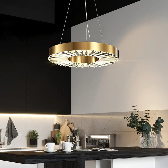 Gold steel pendant
