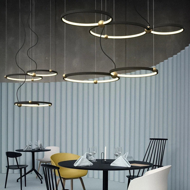 Modern LED Ring Pendant, view 9