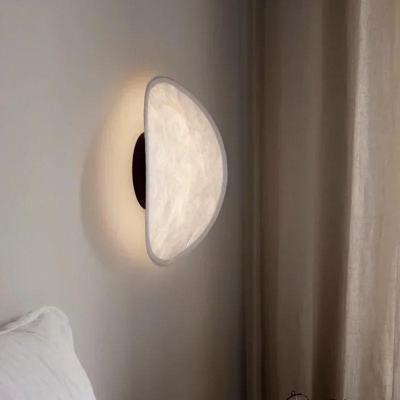 Minimalist fabric wall light
