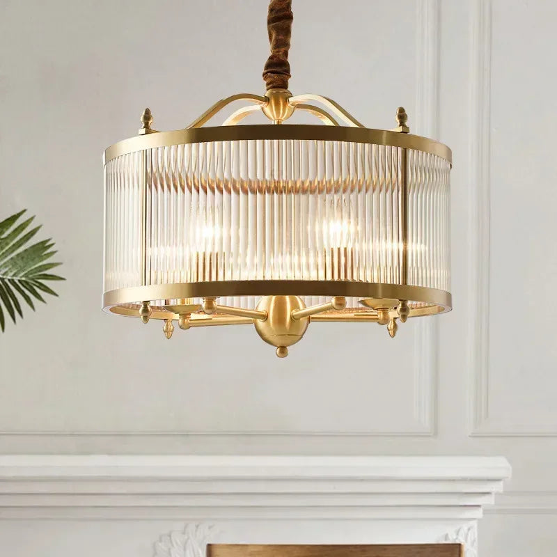 Glass copper ceiling light