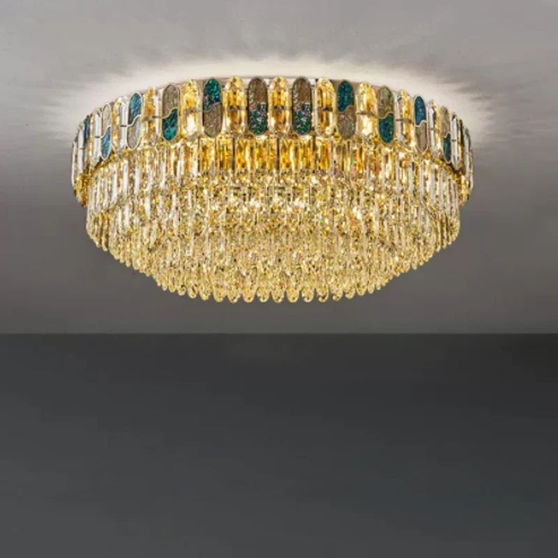 Art Deco crystal ceiling light