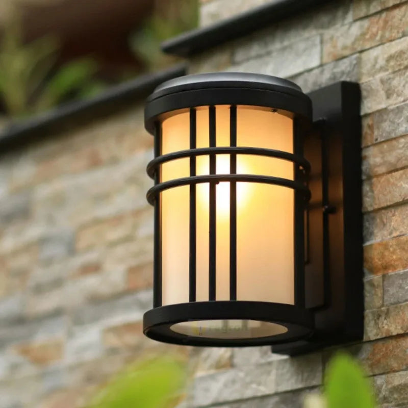 Black outdoor lantern