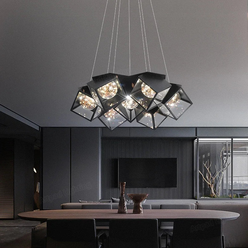 Starry crystal chandelier