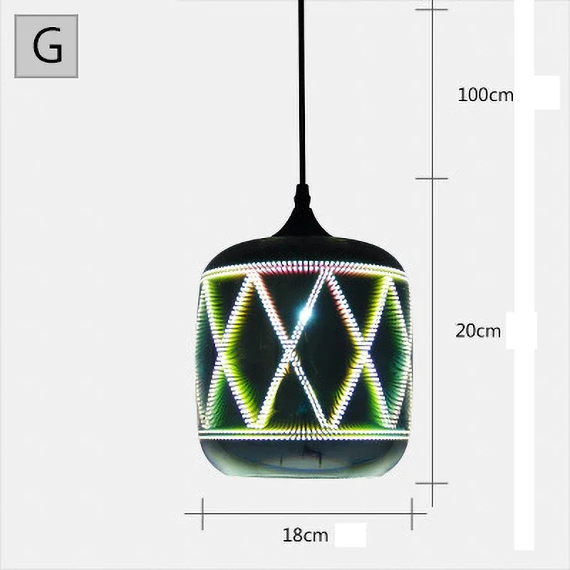 Colored Glass Pendant, view 7