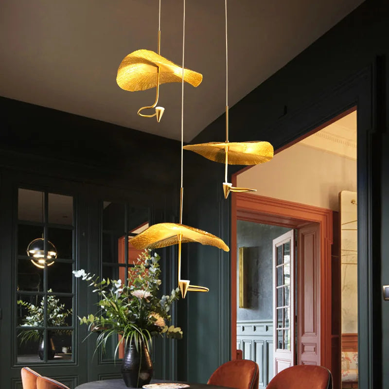 Modern gold pendant