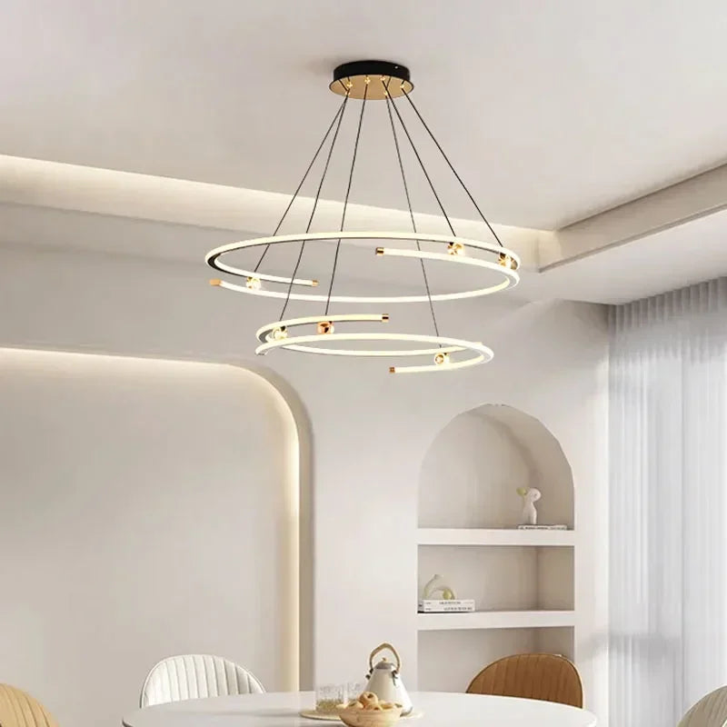 Elegant LED Ring Pendant, view 3