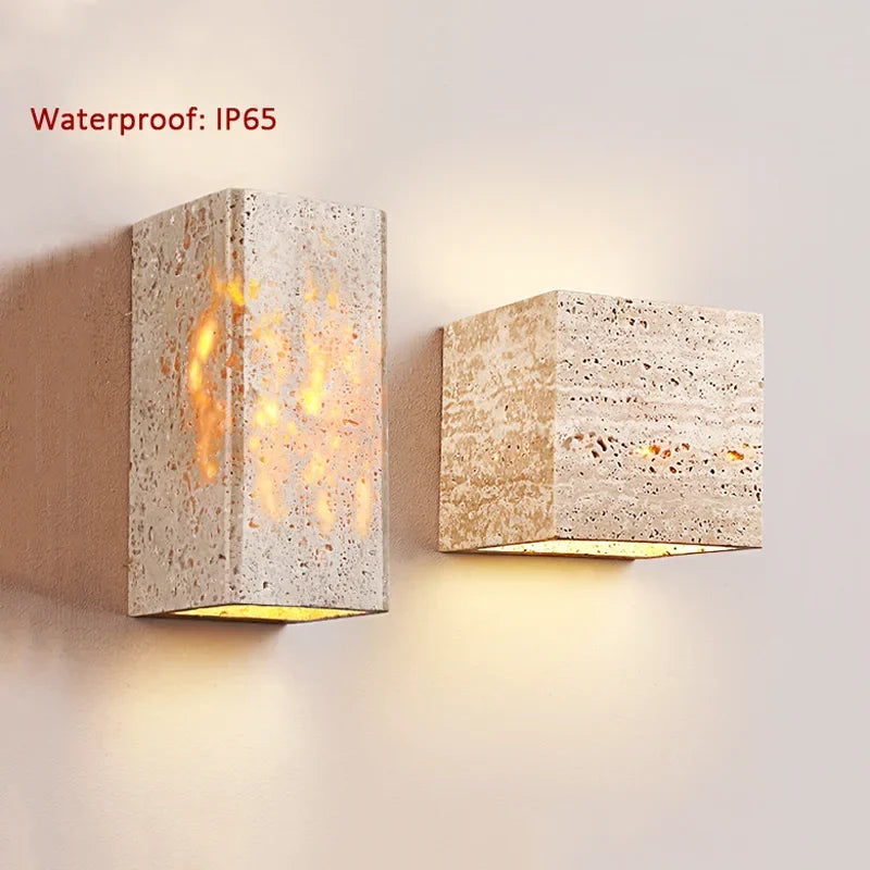 Japanese outdoor wood wall light