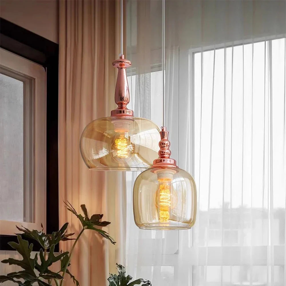 Loft retro glass pendant