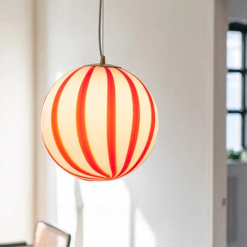 Red candy pendant in a kids room